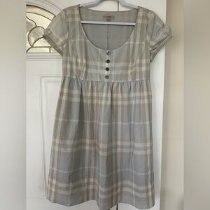 Burberry check print short dress